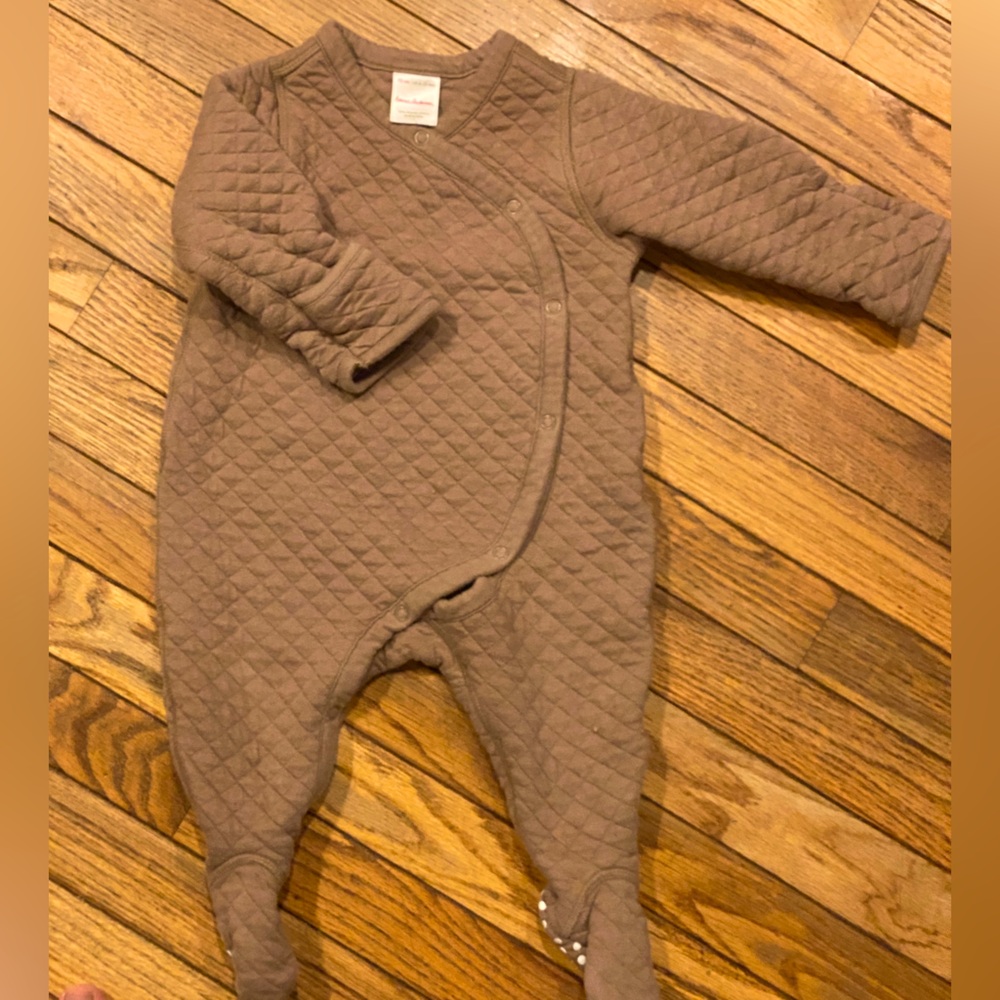 Hanna Andersson Baby Quilted Bunting brown Size: 6- 12mos